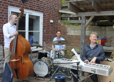 Jazz-kvartet spiller sammen med Coret
